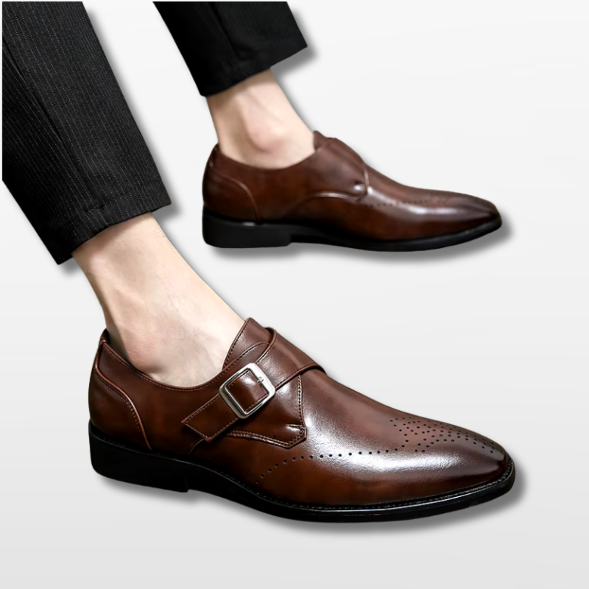 Men Classic Monk Strap Dress Shoes