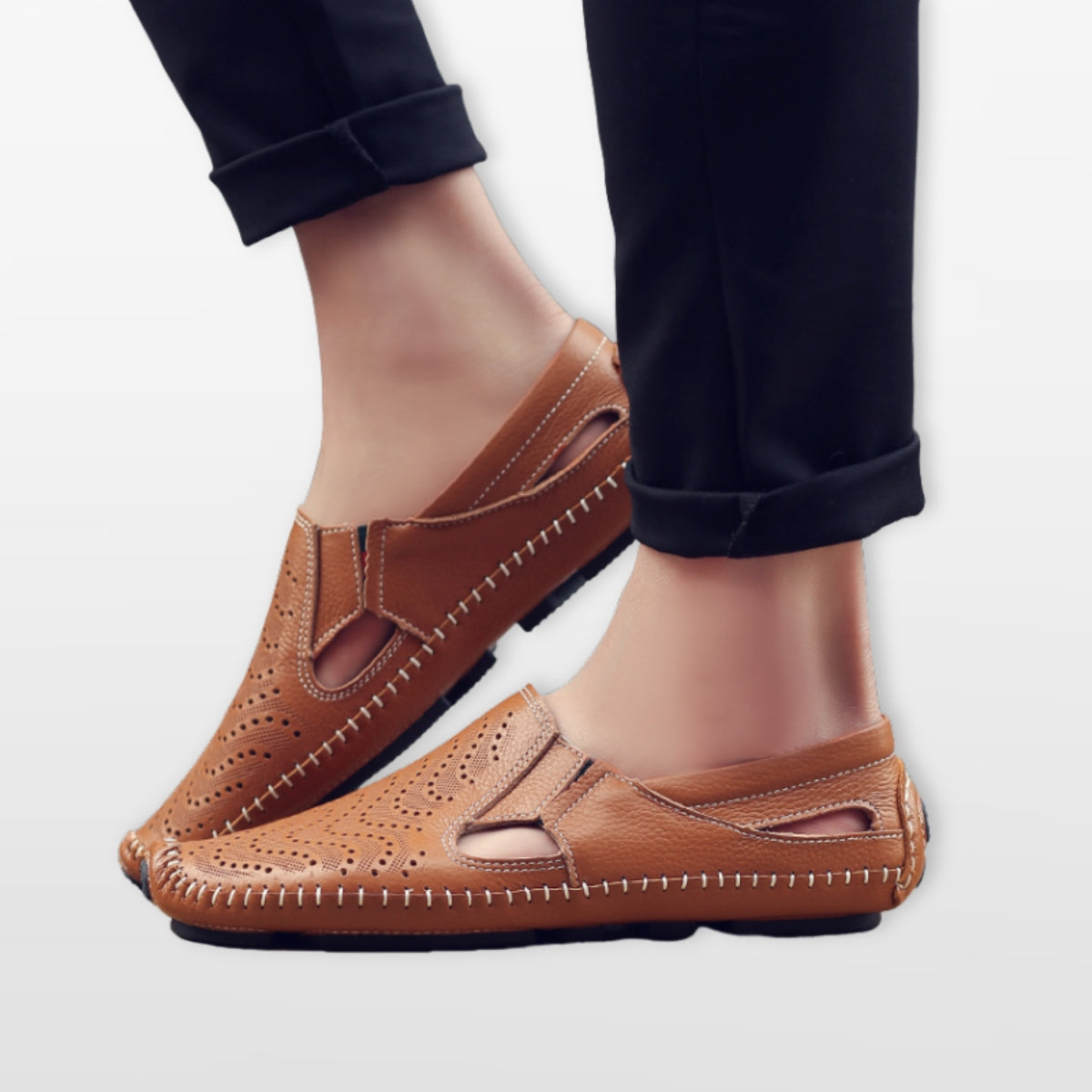 Men's Perforated Slip-On Loafers