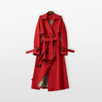 Women’s Long Trench Coat Tailored Belted