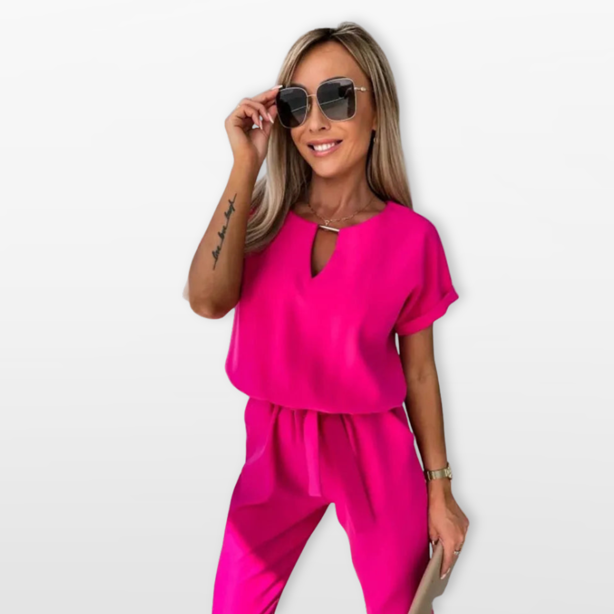 Women Casual Two Piece Jumpsuit Set Relaxed Fit