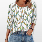 Women’s Long Sleeve Puff Sleeve Blouse Smocked Cuff