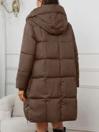 Women’s Long Puffer Jacket with Hood
