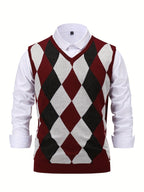 Men’s Stylish Argyle Sweater Vest