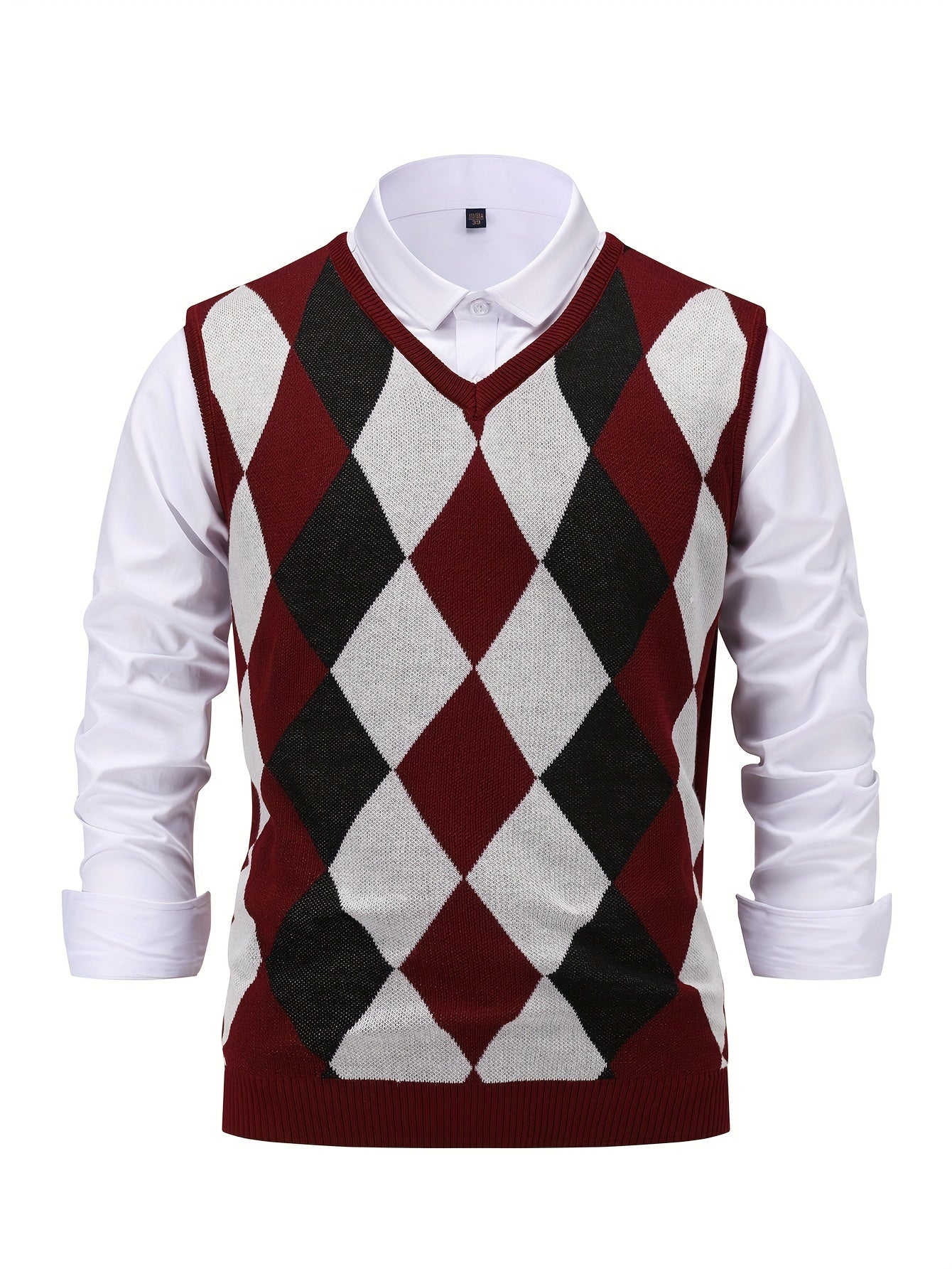 Men’s Stylish Argyle Sweater Vest