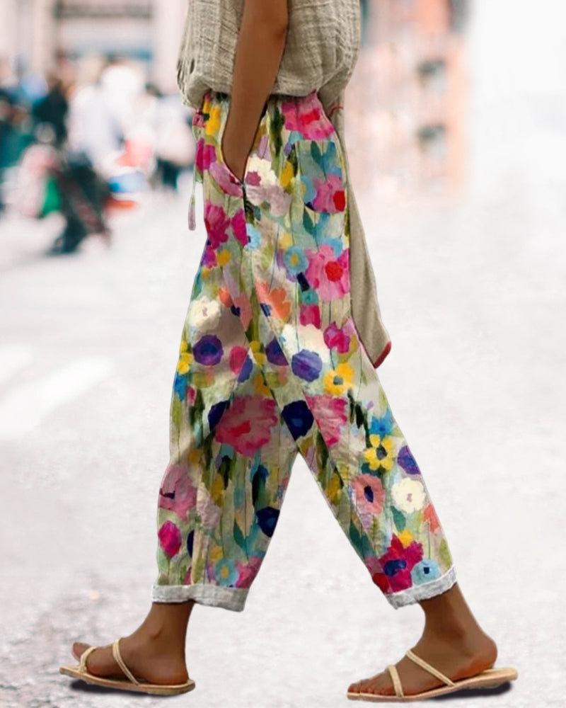 Women's Floral Relaxed Pants
