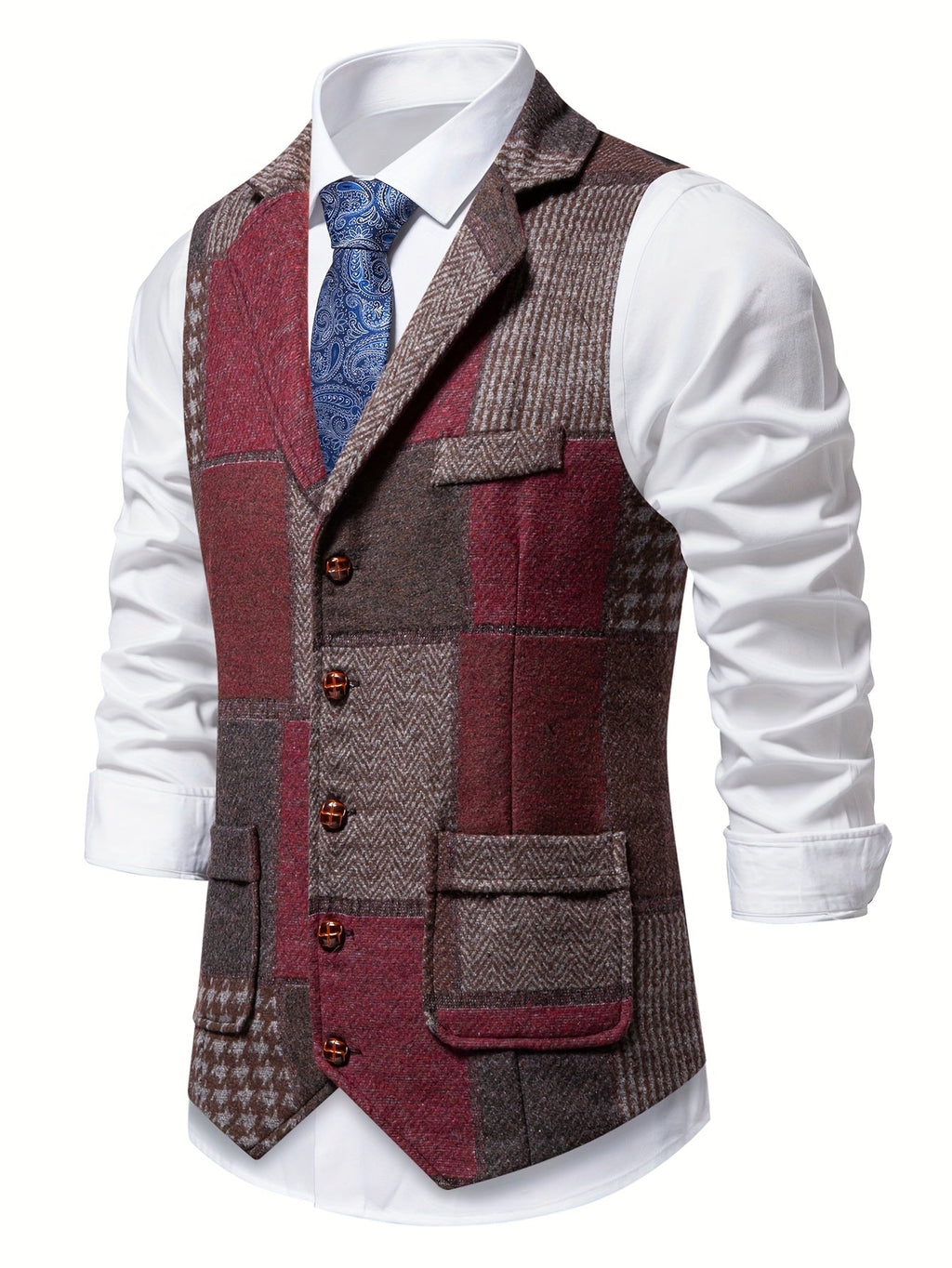 Men’s Formal Patchwork Vest