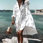 Women’s Oversized Long Sleeve Shirt Dress