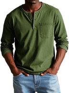 Men's Long-Sleeve Henley Shirt