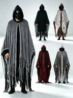 Halloween Hooded Ghost Costume with Tattered Cape