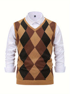 Men’s Stylish Argyle Sweater Vest