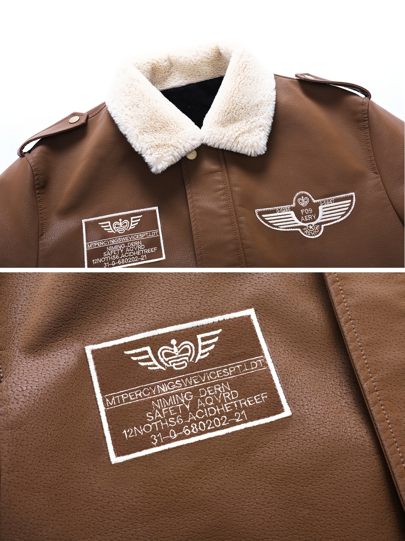 Men’s Aviator Jacket with Contrast Collar