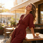 Women's Wrap Maxi Jumpsuit