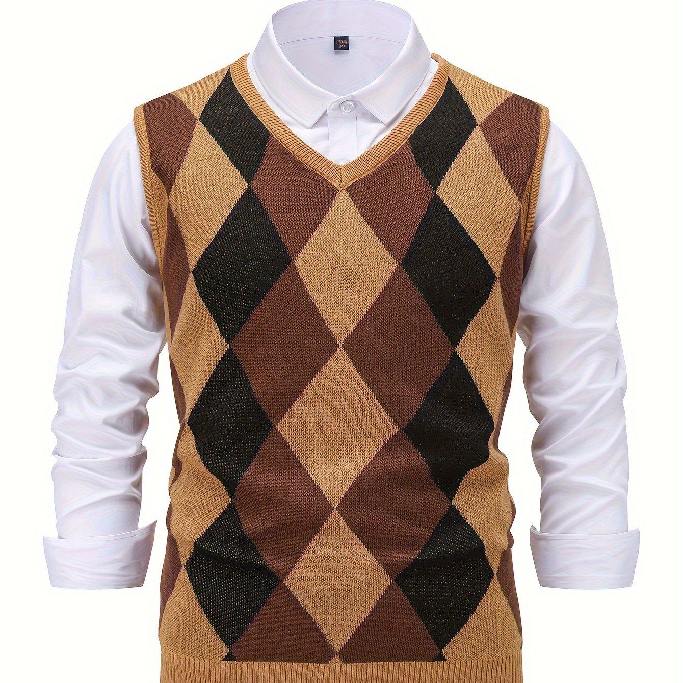 Men’s Stylish Argyle Sweater Vest