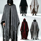 Halloween Hooded Ghost Costume with Tattered Cape