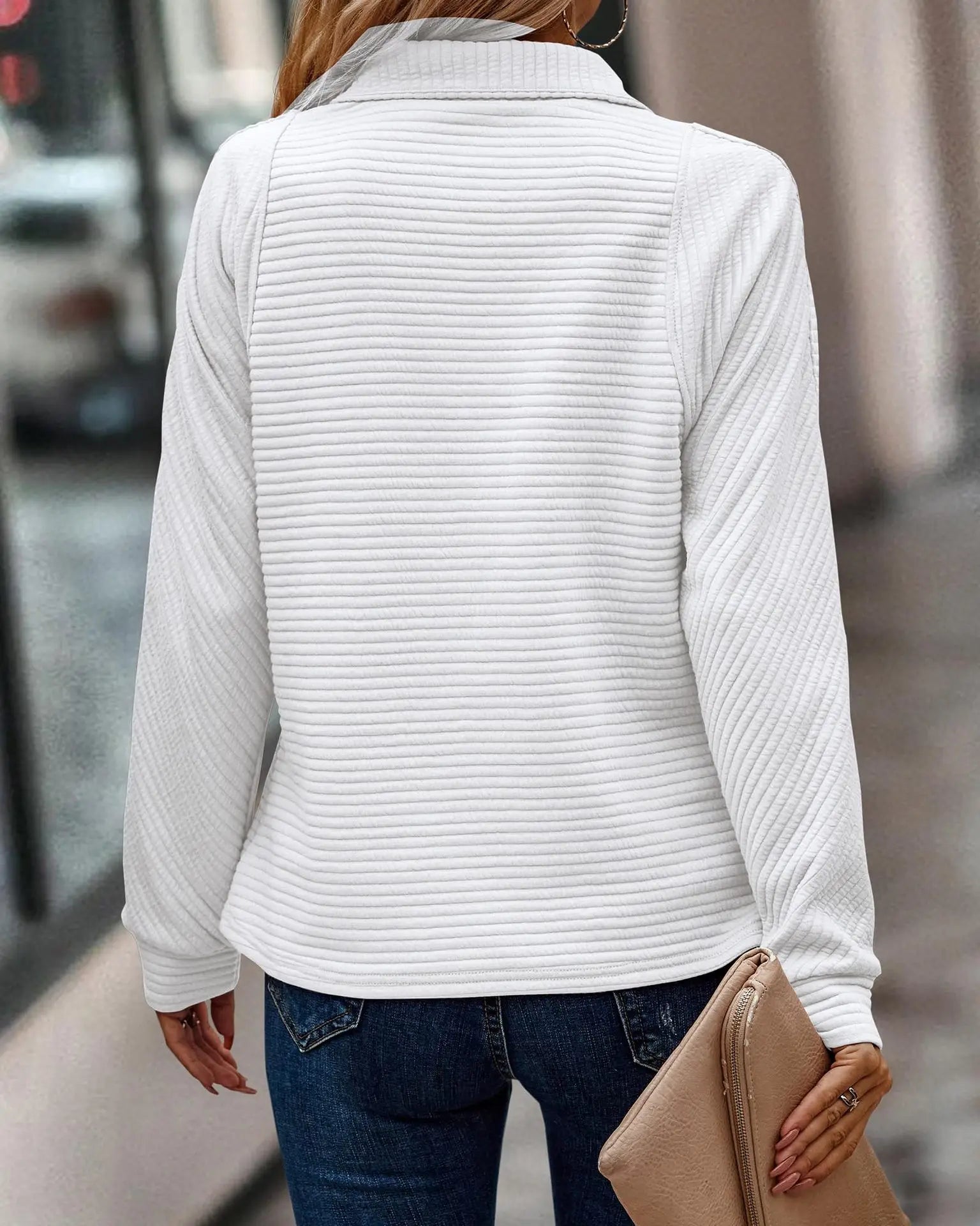 Women’s Ribbed Quarter-Zip Sweater