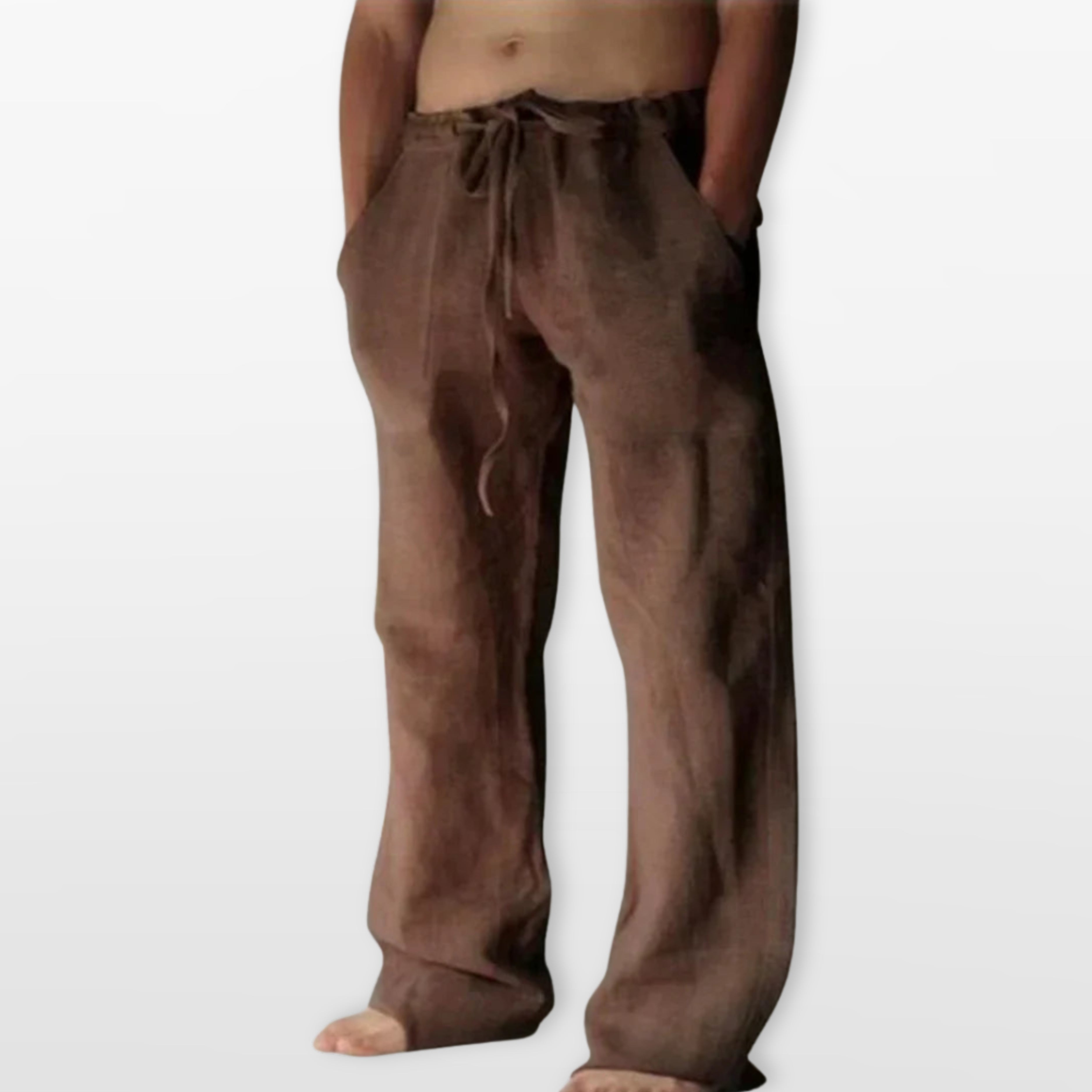 Men’s Wide Leg Pants Drawstring Trousers