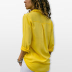Women’s Button Down Blouse V Neck Shirt