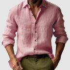 Men’s Casual Linen Button Shirt