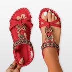 Women Boho Strappy Flat Sandals