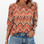 Women’s Long Sleeve Puff Sleeve Blouse Smocked Cuff