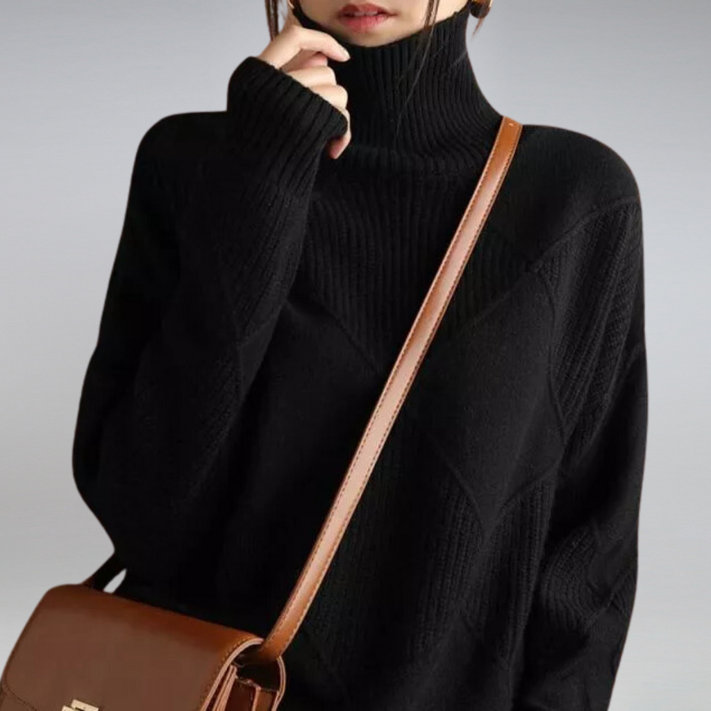 Women’s Textured Turtleneck Sweater