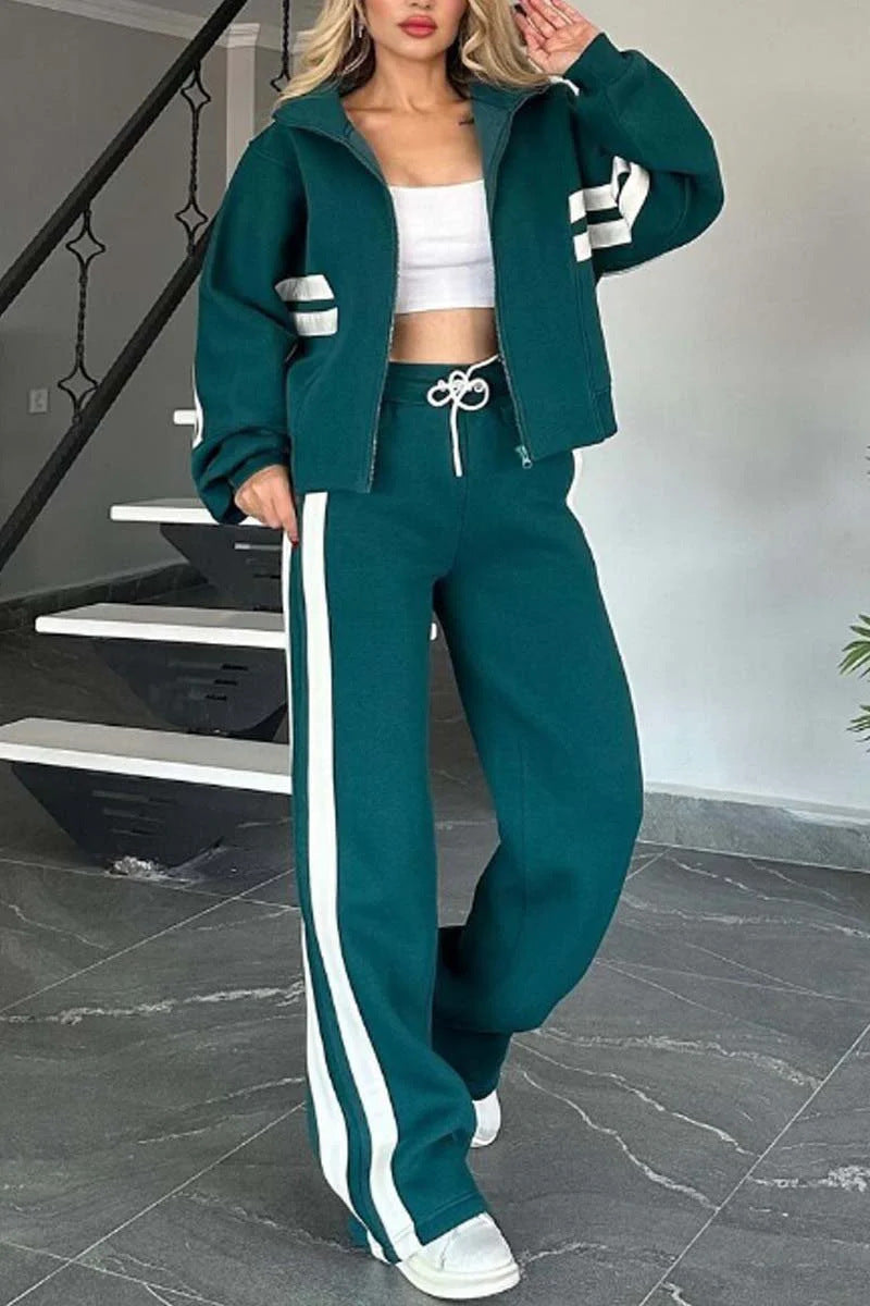 Women's Zip Up Tracksuit Set