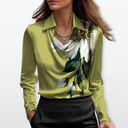Women Draped Cowl Neck Blouse