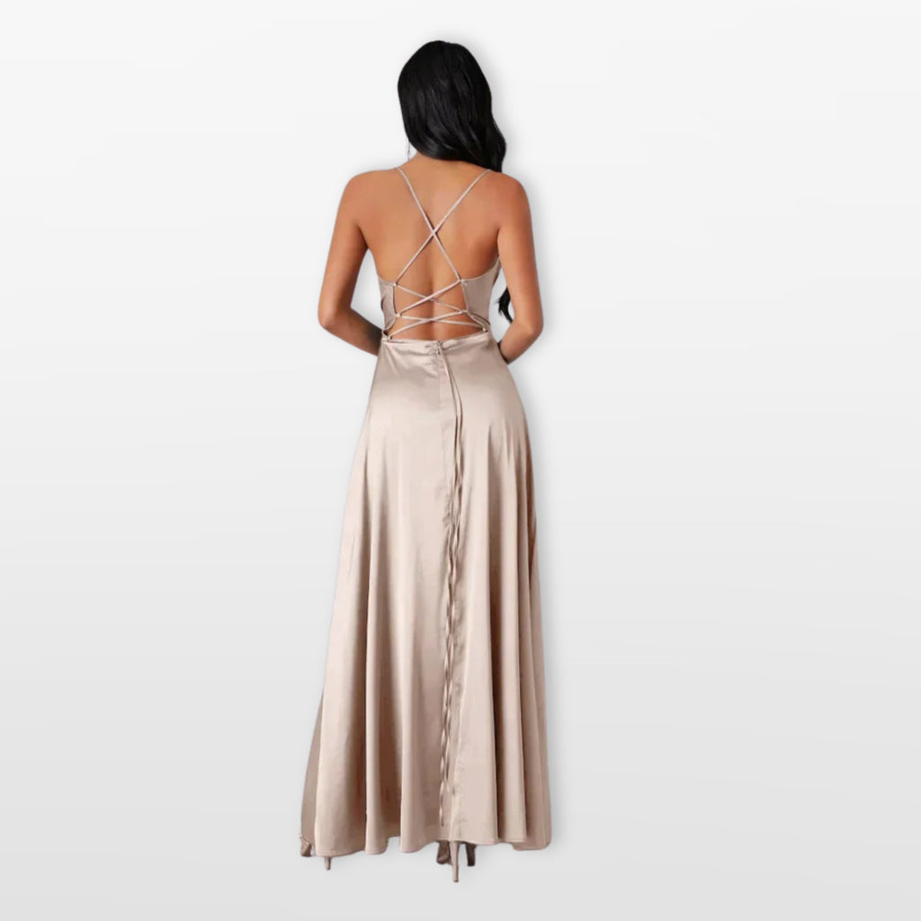 Women’s Maxi Dress Side Slit Elegant