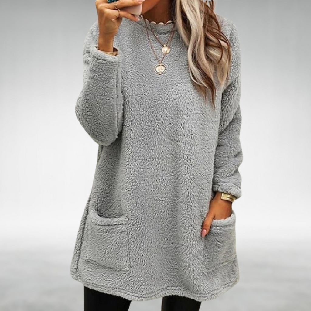 Women’s Textured Pocket Tunic Sweater