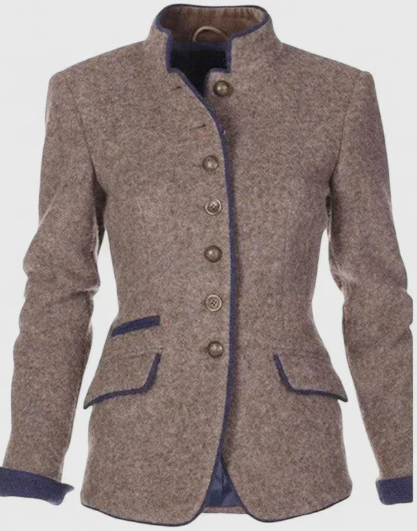 Women’s Tailored Stand-Collar Blazer