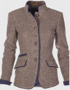Women’s Tailored Stand-Collar Blazer