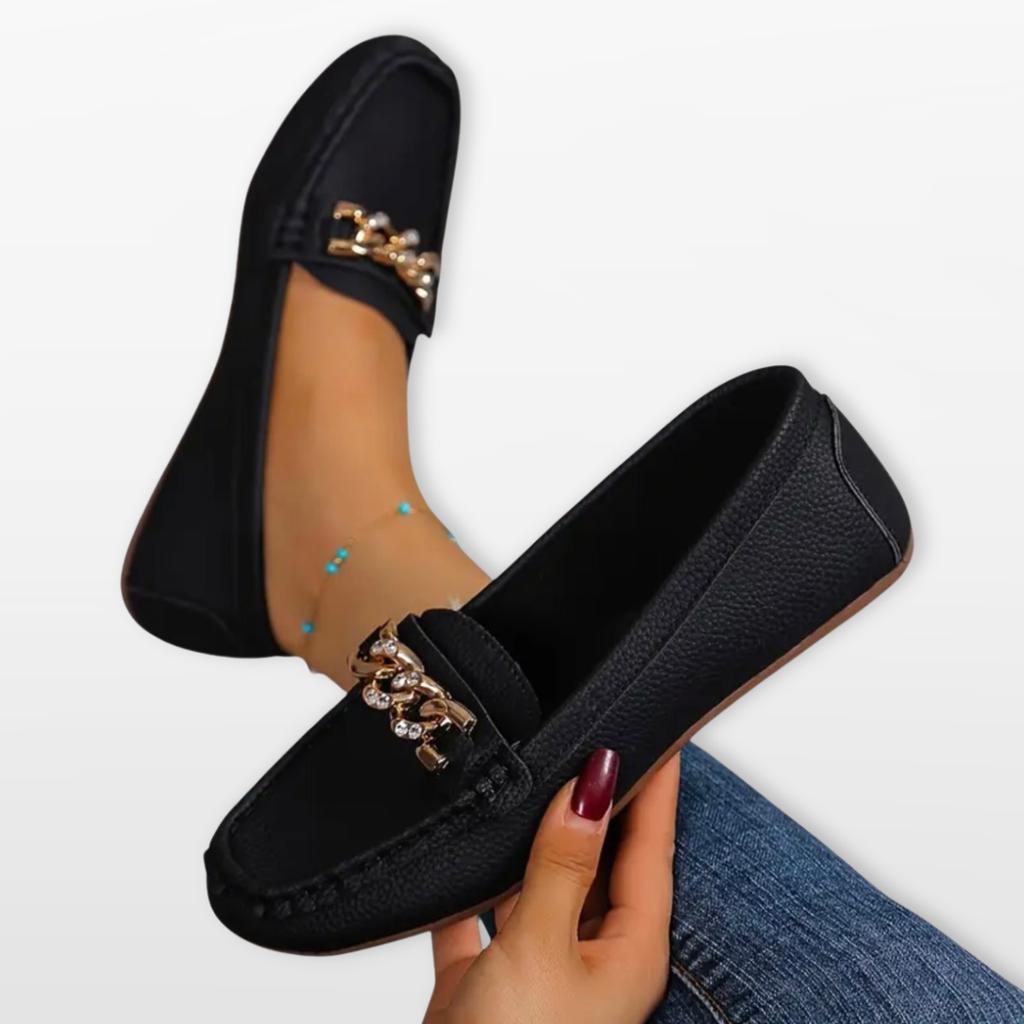 Women Orthopedic Chain Detail Loafers