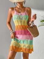 Women’s Colorful Crochet Beach Cover Up Dress