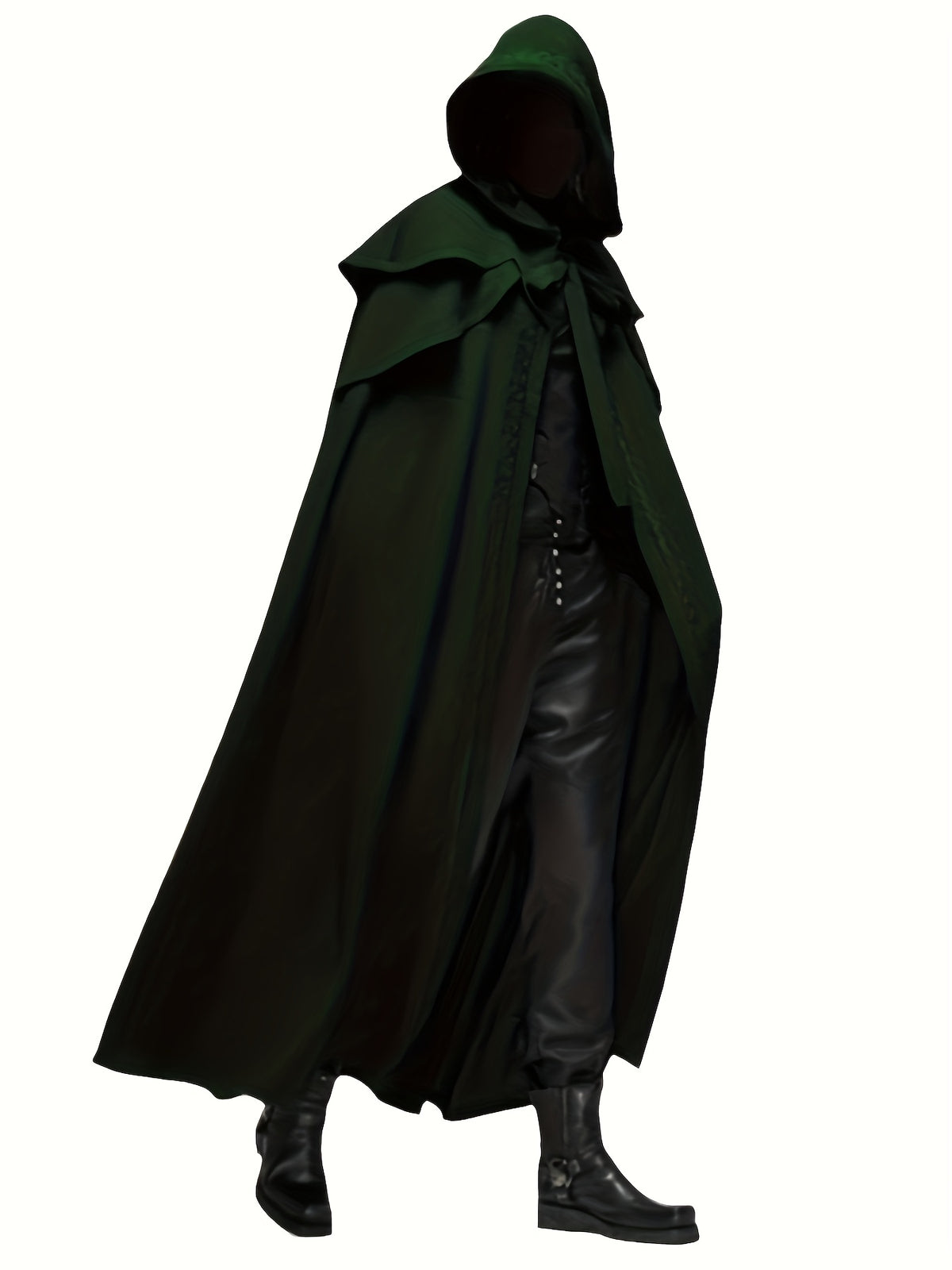 Men’s Halloween Hooded Dark Villain Cape