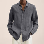 Men's Lightweight Linen Button Up Shirt