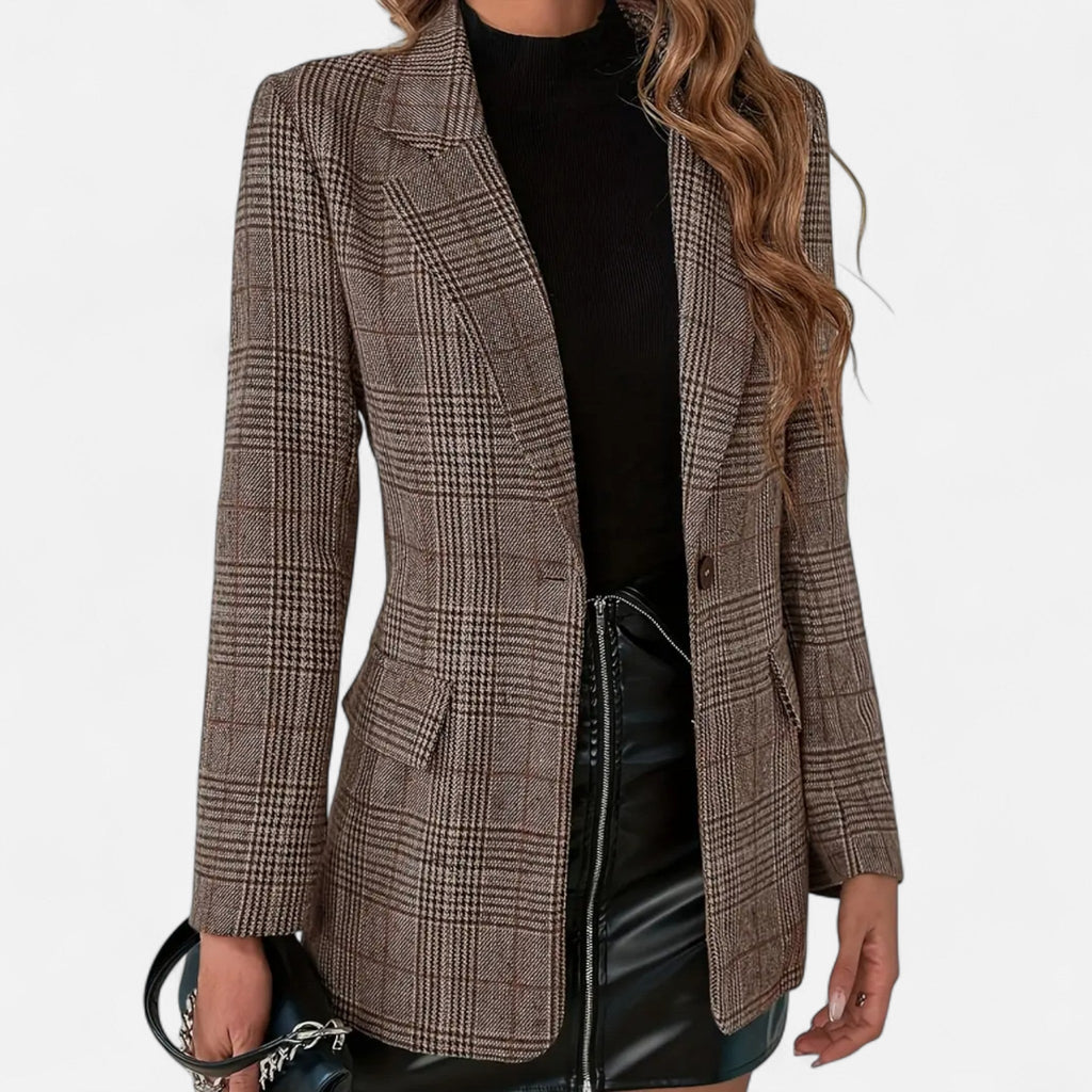 Women's Tailored Plaid Blazer