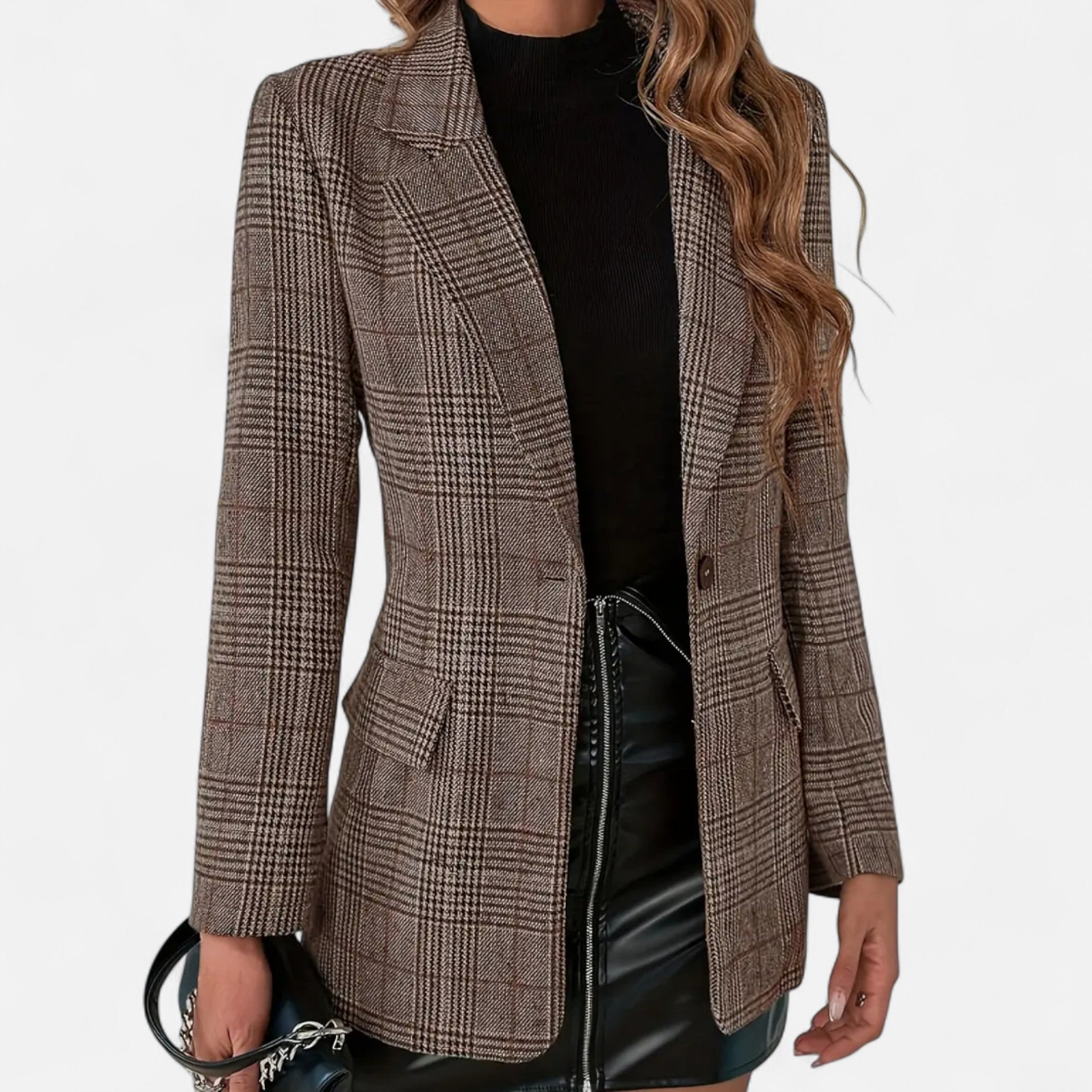 Women's Tailored Plaid Blazer