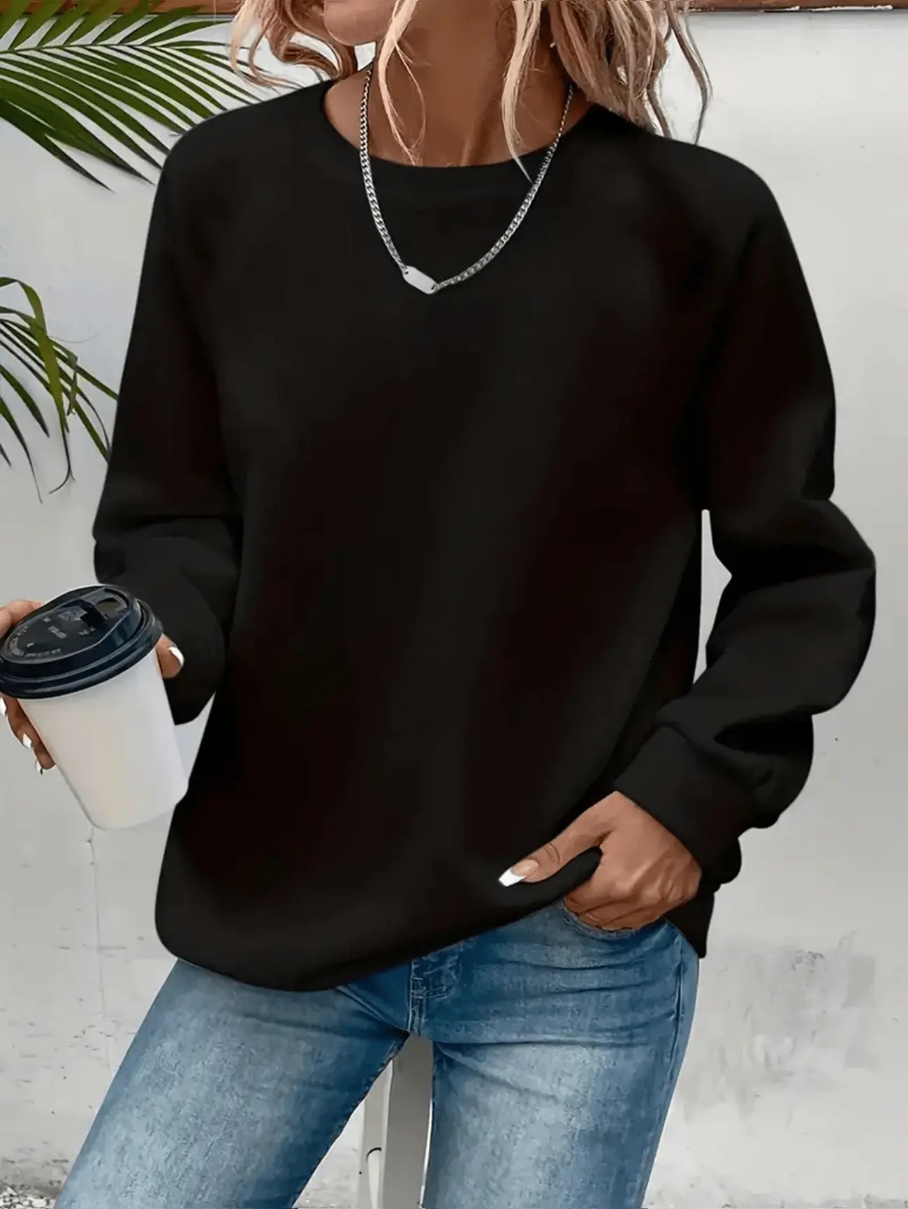 Women’s Plain Crew Neck Sweater