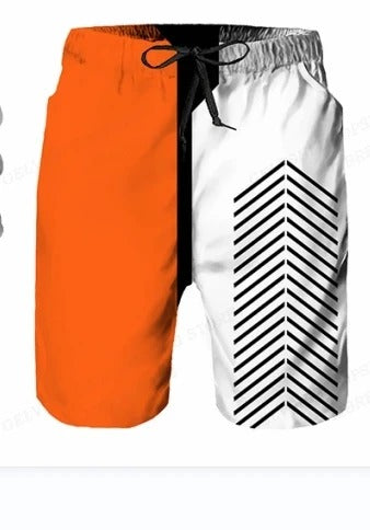 Men's Graphic Drawstring Swim Shorts