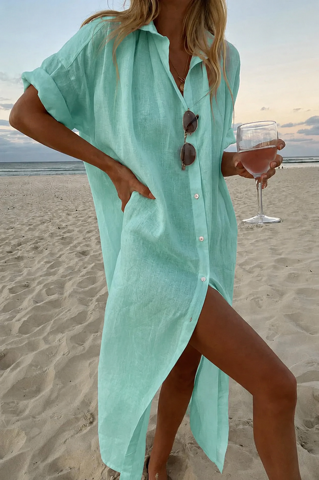 Women's Maxi Shirt Dress