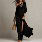 Women’s One-Shoulder Long Sleeve Maxi Dress