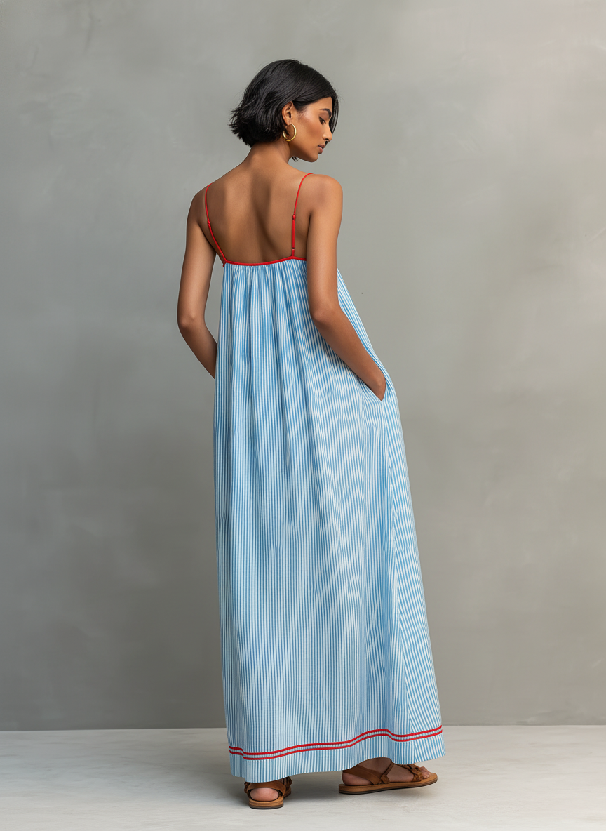 Women’s Striped Cami Maxi Dress