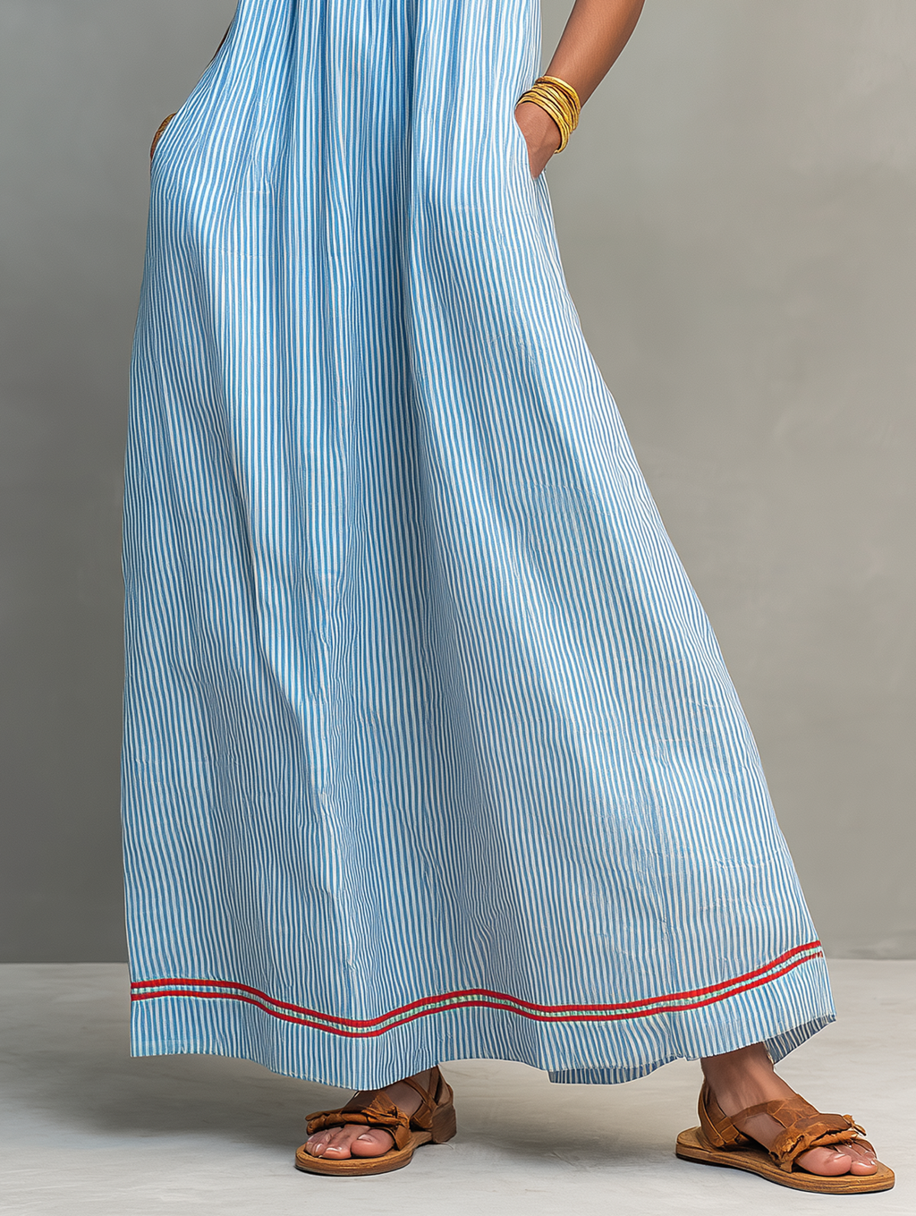 Women’s Striped Cami Maxi Dress