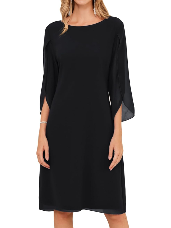 Women’s Split-Sleeve Shift Dress