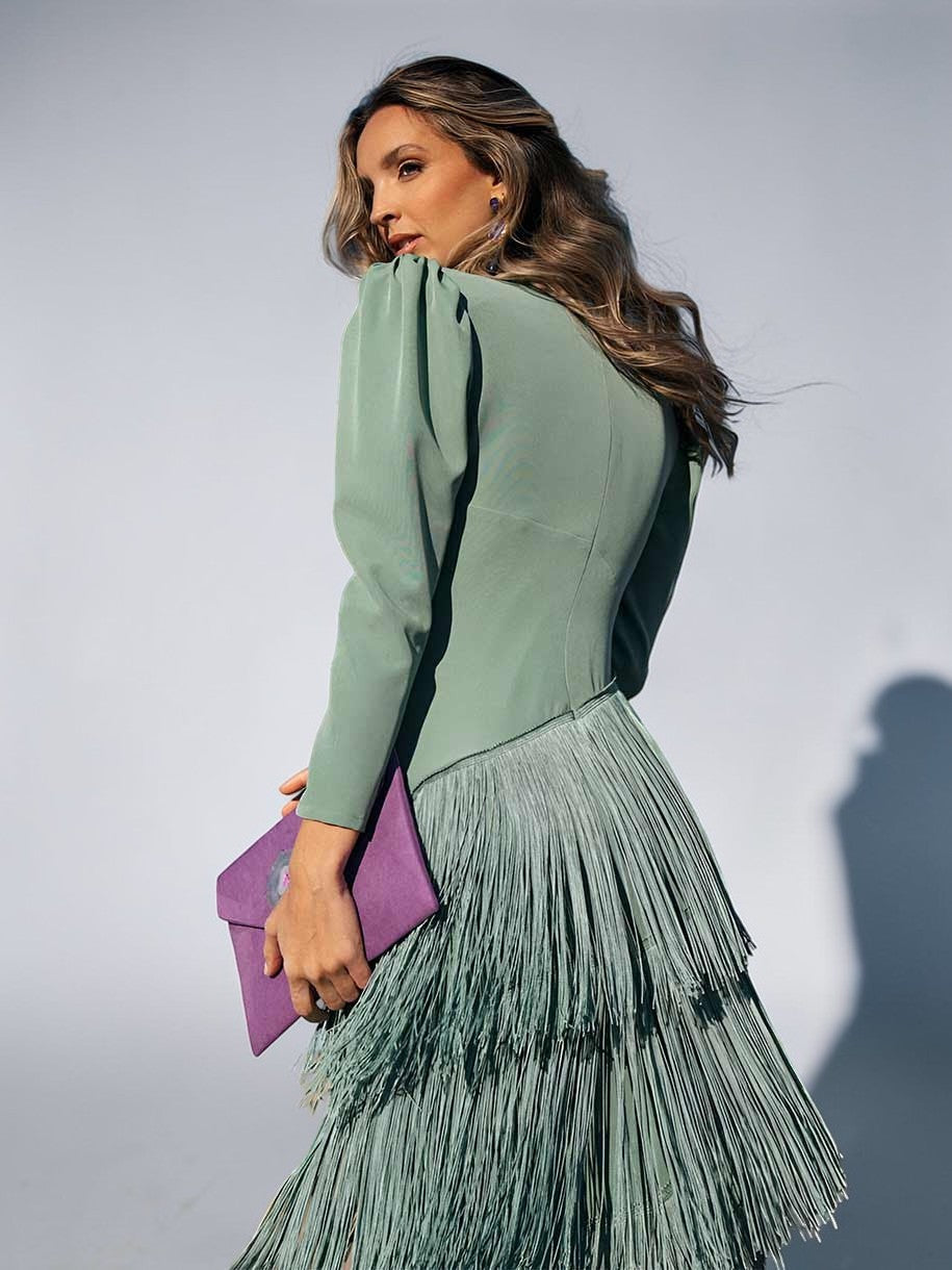Women's Fringe Maxi Dress Elegant