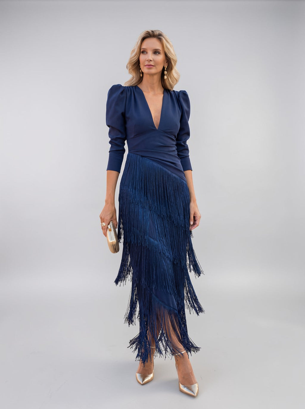 Women's Fringe Maxi Dress Elegant