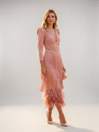 Women's Fringe Maxi Dress Elegant
