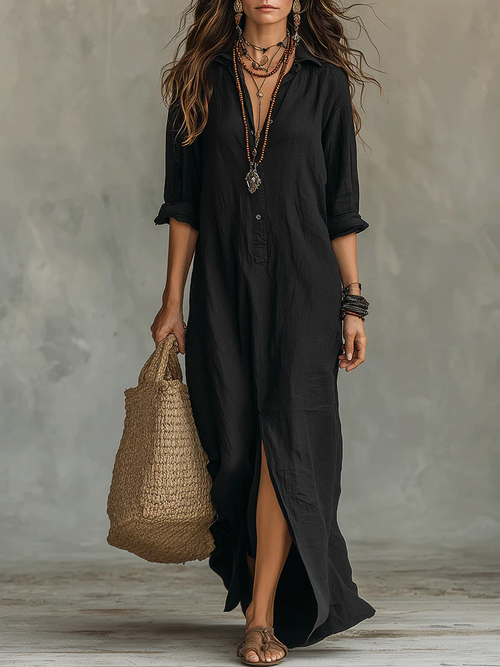 Women's Maxi Shirt Dress