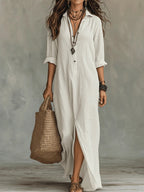 Women's Maxi Shirt Dress