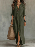 Women's Maxi Shirt Dress